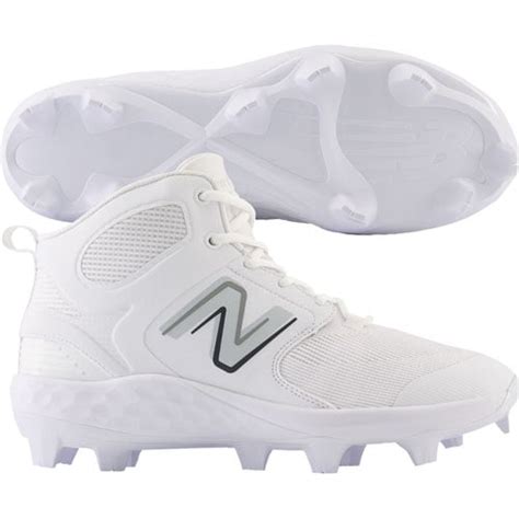 molded baseball cleats white|new balance white baseball cleats.